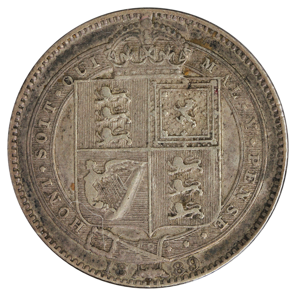 Great Britain 1889 Shilling Very Fine (VF20) Impaired