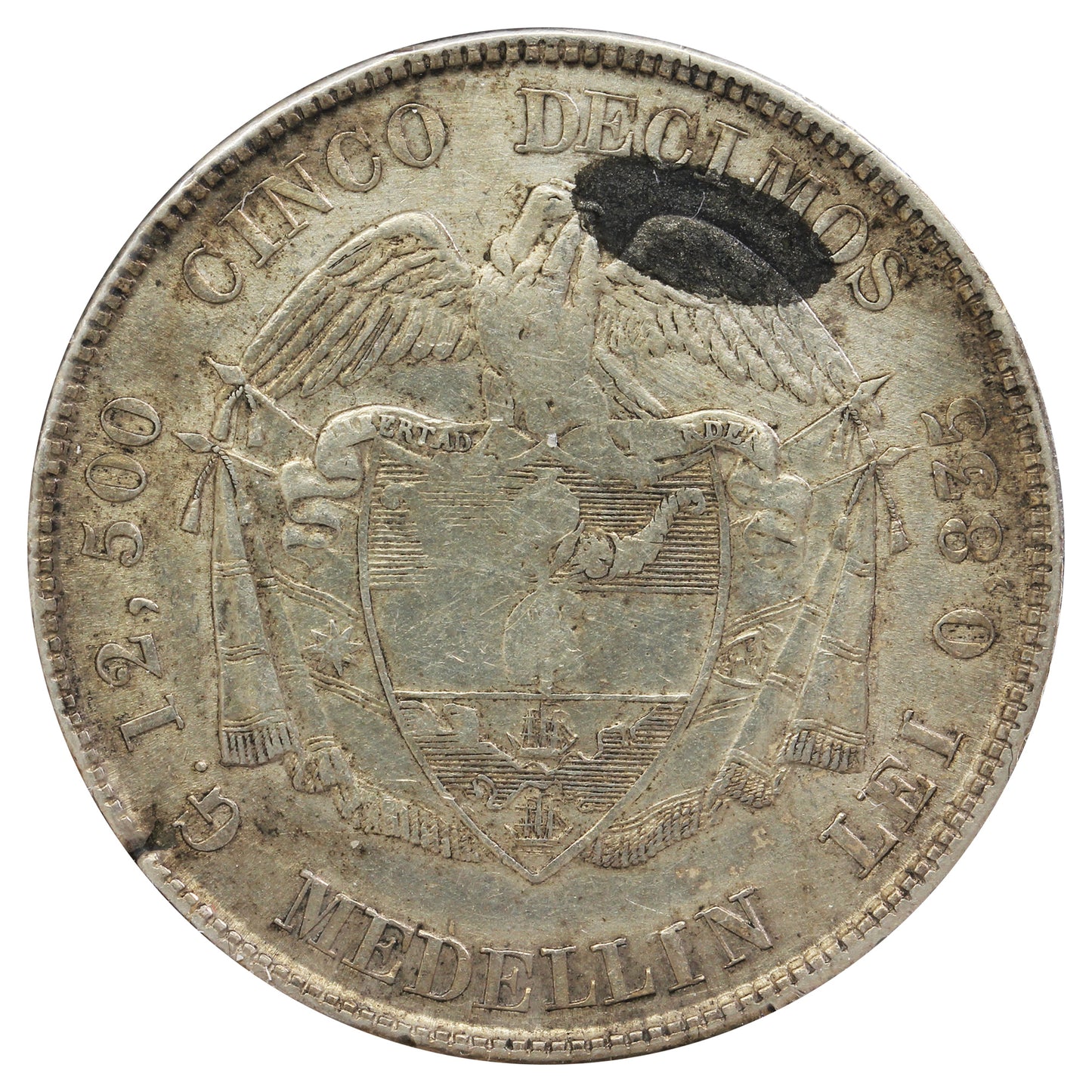 Colombia 1885 VF-EF (VF30) Impaired