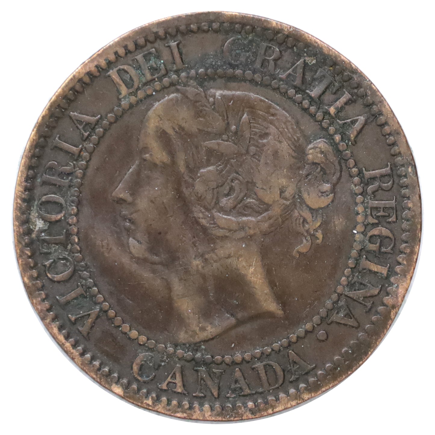 1858 Canada 1-cent Very Fine (VF20) Scratched, marks, or impaired