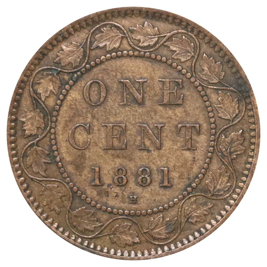 1881H Obv. 1a Canada 1-cent Extra Fine (EF40) Scratched, marks, or impaired