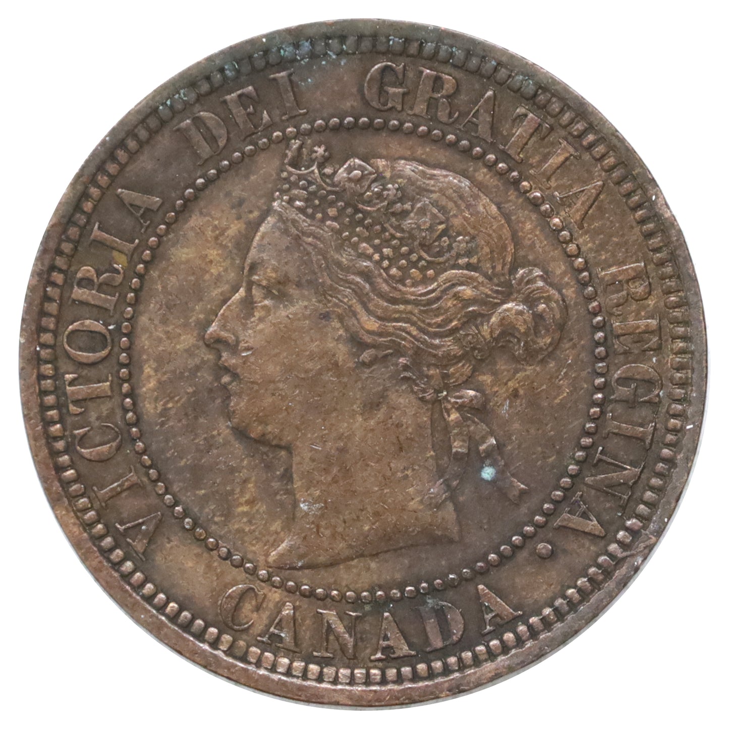 1881H Obv. 1a Canada 1-cent Extra Fine (EF40) Scratched, marks, or impaired