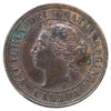 1882 Obv. 2 Canada 1-cent EF-AU (EF45) Scratched, marks, or impaired