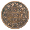 1887 Far 7 Canada 1-cent F-VF (F15) Scratched, marks, or impaired