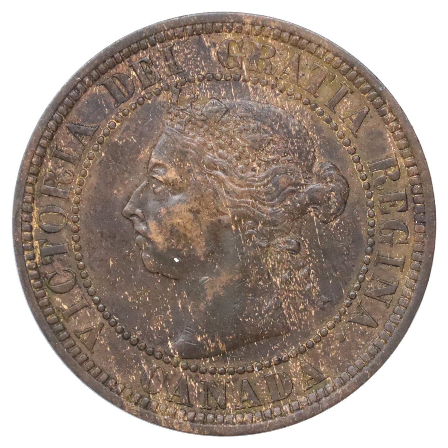 1890H Canada 1-cent Extra Fine (EF40) Scratched, marks, or impaired