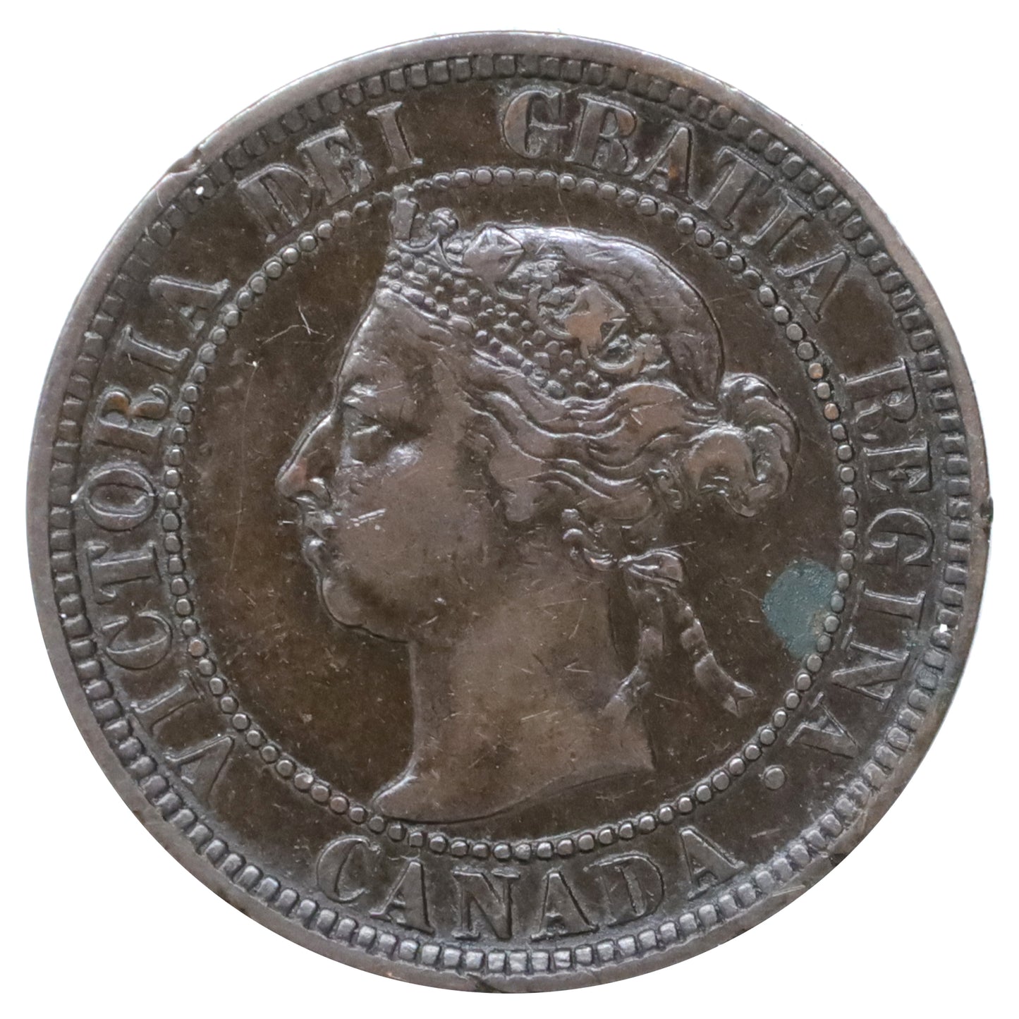 1890H Canada 1-cent Very Fine (VF20) Scratched, marks, or impaired