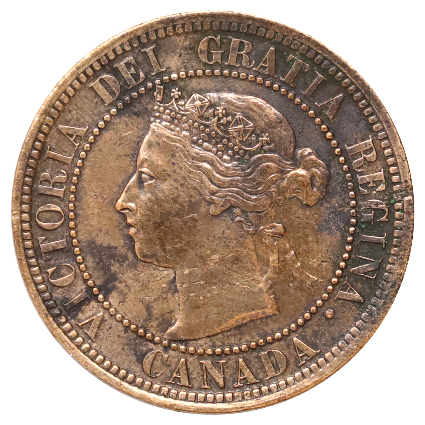 1891 LDLL Obv. 2 Canada 1-cent Extra Fine (EF40) Scratched, marks, or impaired