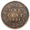 1892 Obv. 4 Canada 1-cent Very Fine (VF20) Scratched, marks, or impaired