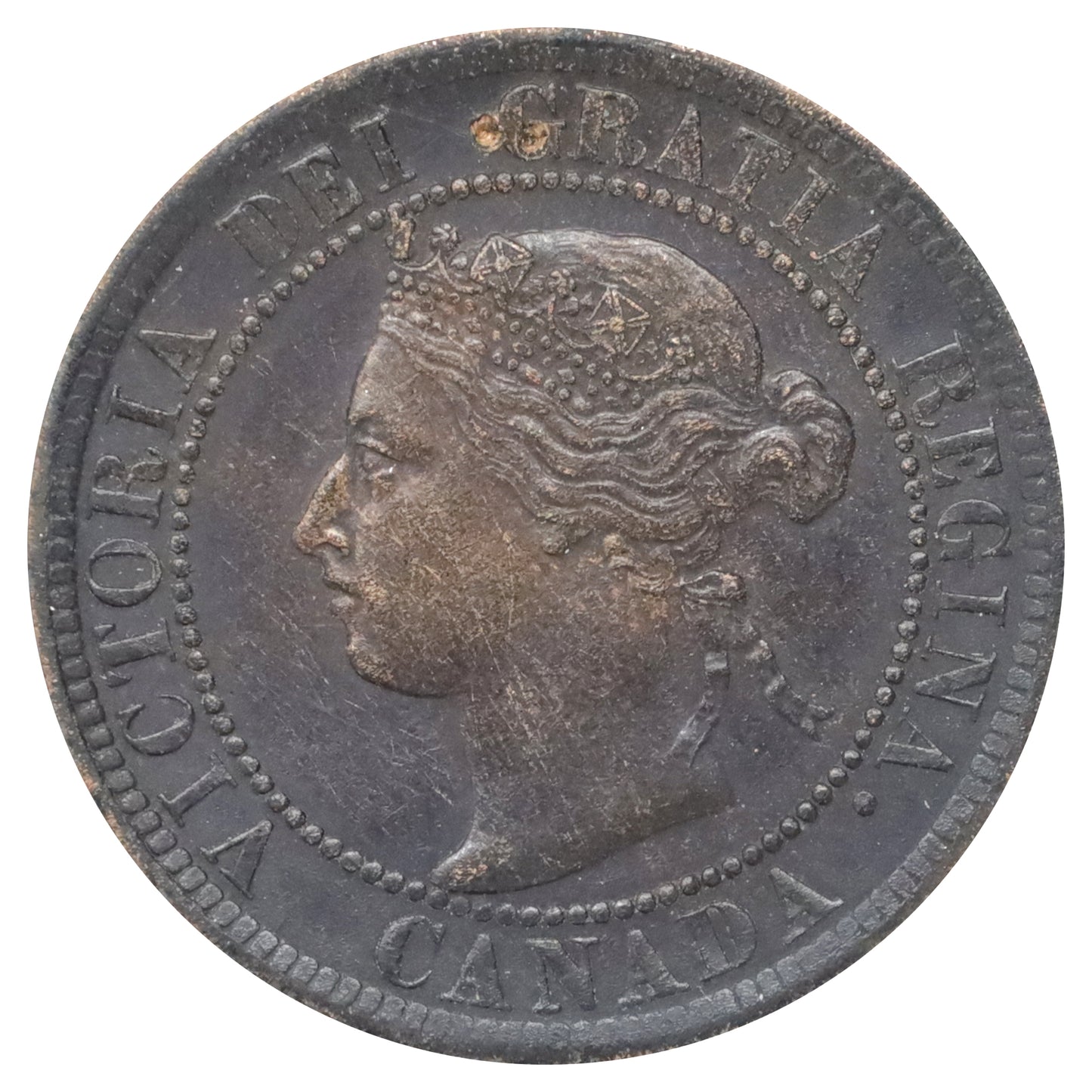 1894 Large 4 Canada 1-cent EF-AU (EF45) Scratched, marks, or impaired