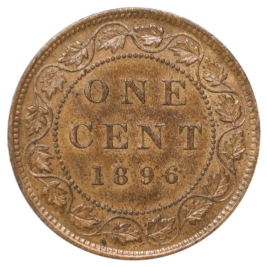 1896 Canada 1-cent Uncirculated (MS60) Scratched, marks, or impaired