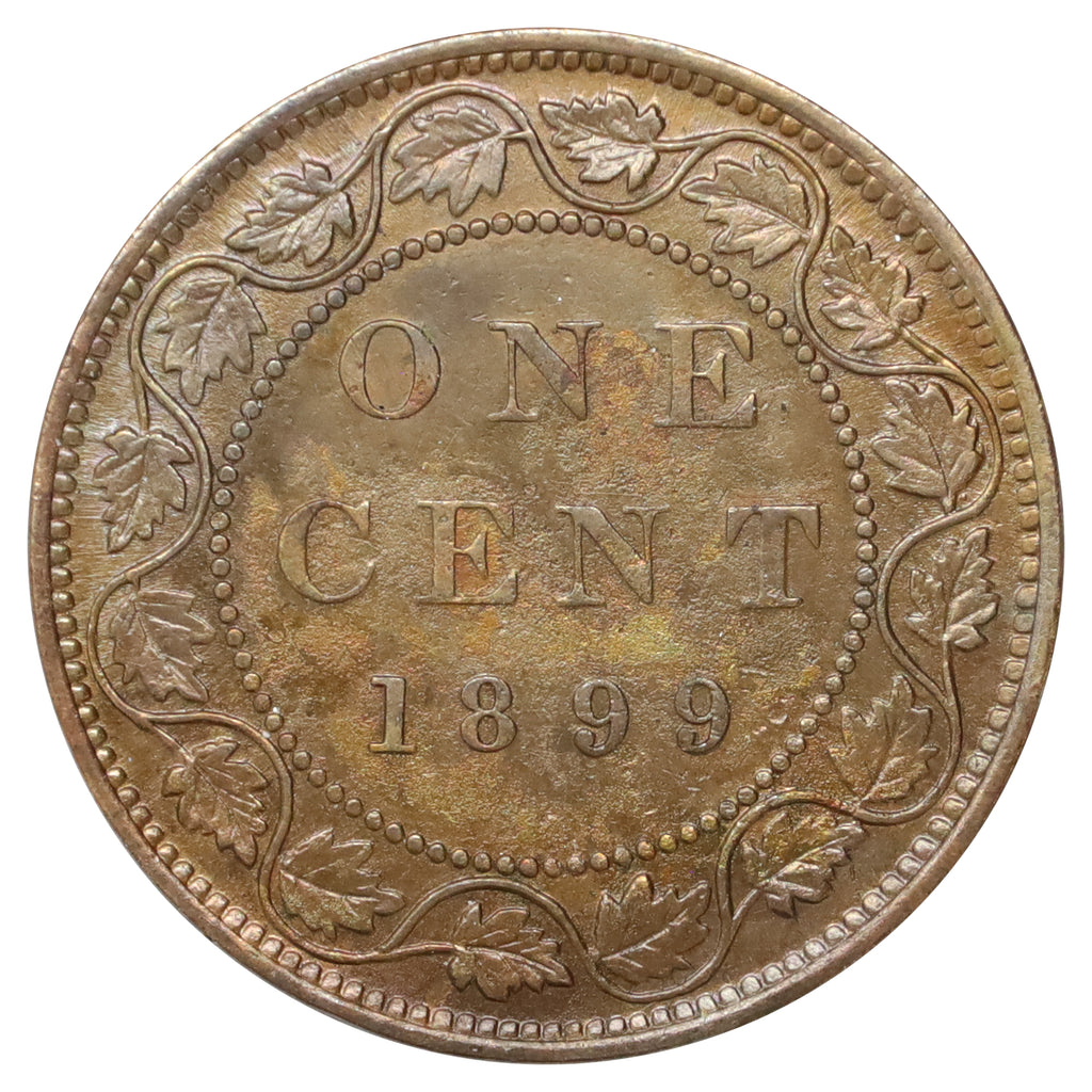 1899 Canada 1-cent EF-AU (EF45) Scratched, marks, or impaired