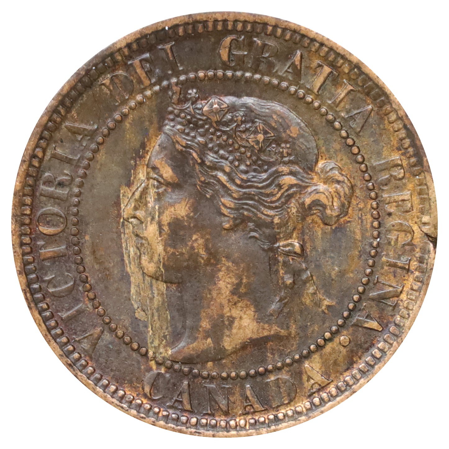 1900H Canada 1-cent Almost Uncirculated (AU50) Scratched, marks, or impaired