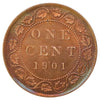 1901 Canada 1-cent Brilliant Uncirculated (MS63) Scratched, cleaned, or impaired