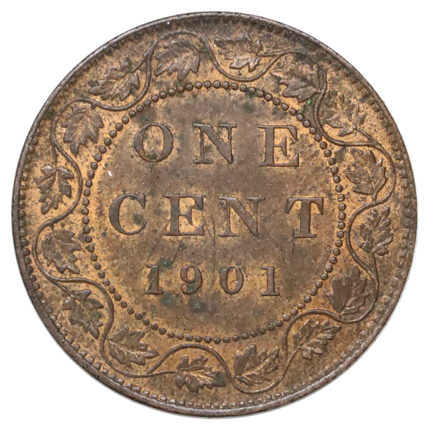 1901 Canada 1-cent Uncirculated (MS60) Scratched, marks, or impaired