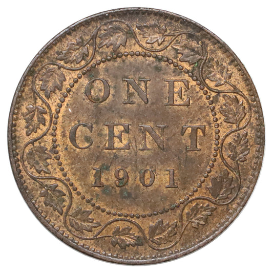 1901 Canada 1-cent Uncirculated (MS60) Scratched, marks, or impaired