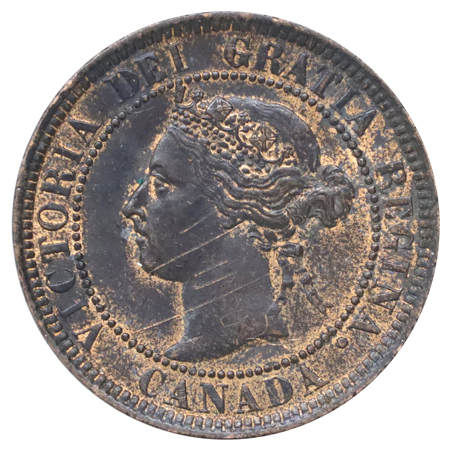 1901 Canada 1-cent Uncirculated (MS60) Scratched, marks, or impaired