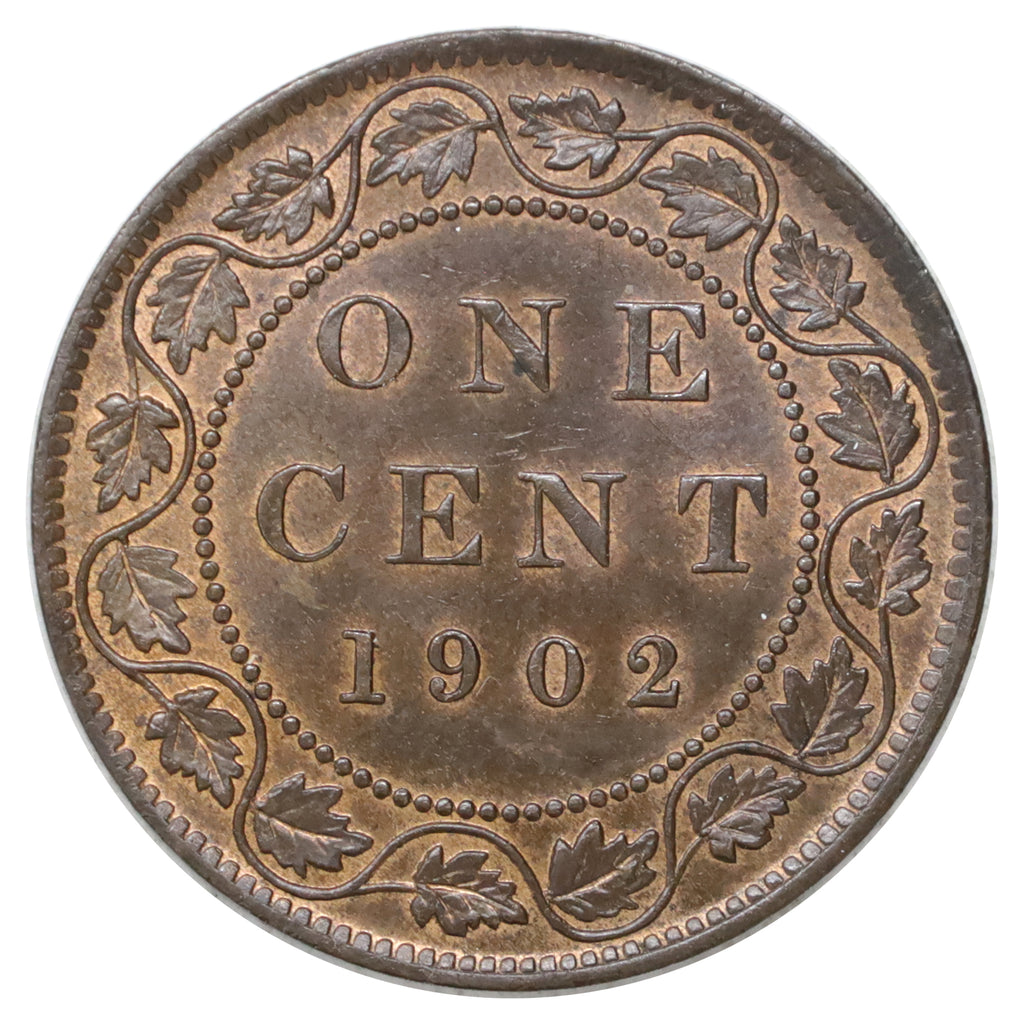 1902 Canada 1-cent UNC+ (MS62) Scratched, marks, or impaired