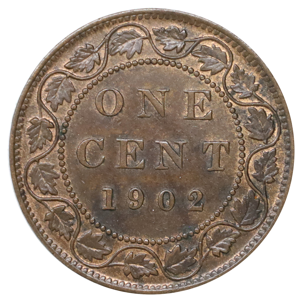 1902 Canada 1-cent Almost Uncirculated (AU50) Scratched, marks, or impaired