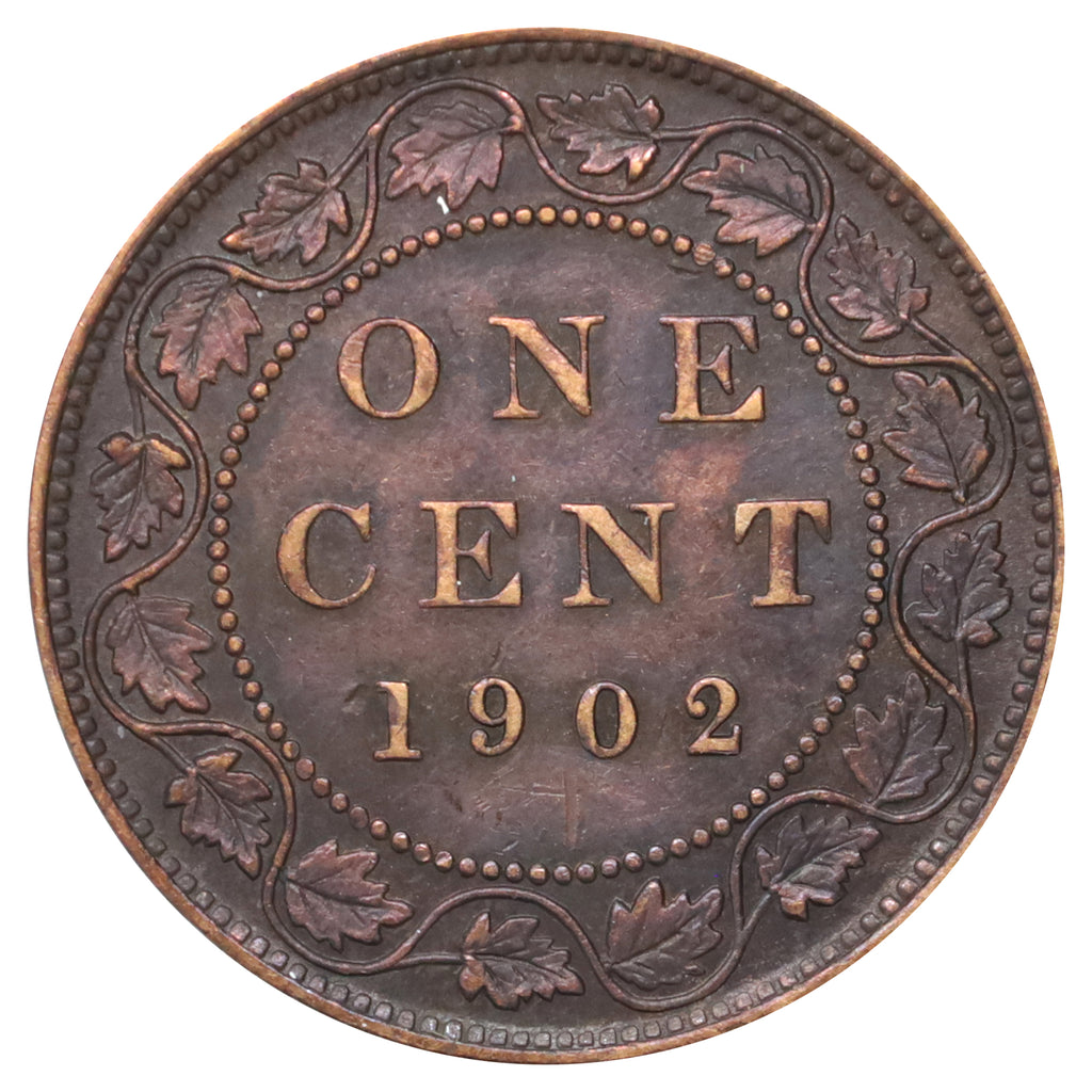 1902 Canada 1-cent EF-AU (EF45) Scratched, marks, or impaired