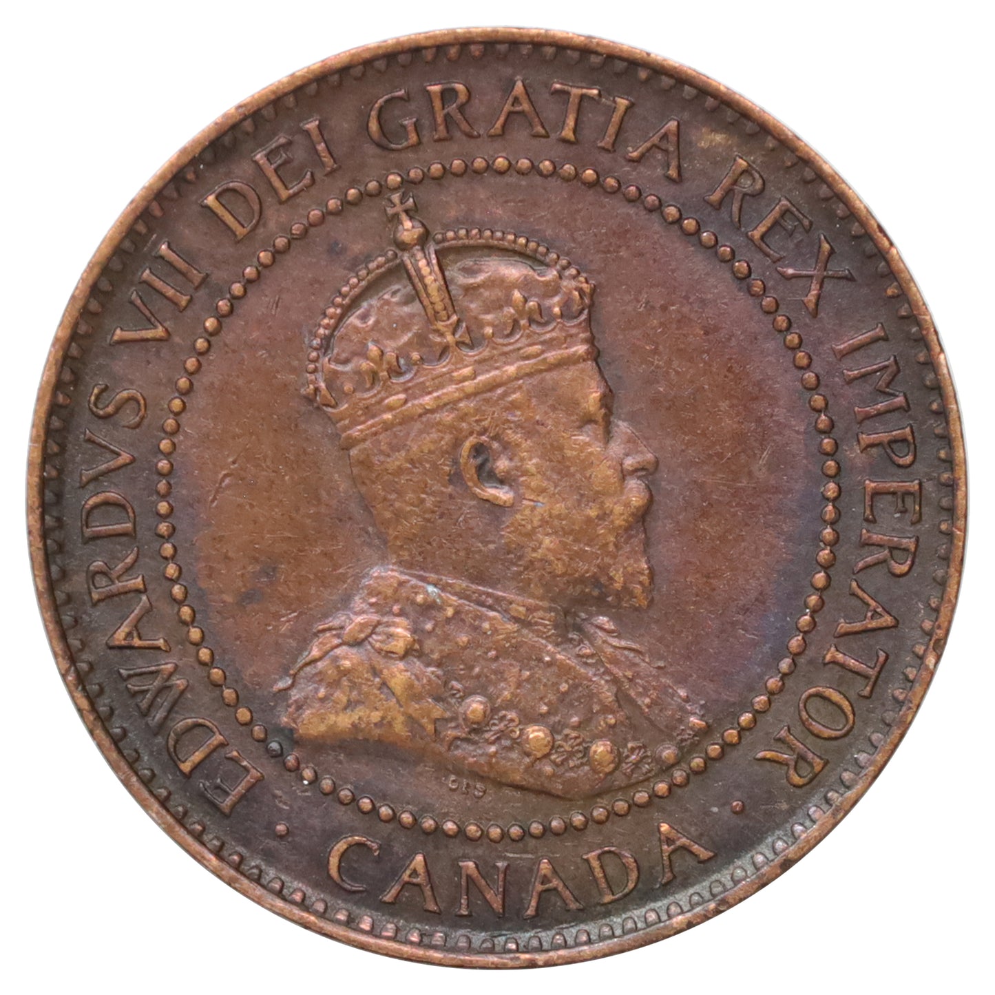 1902 Canada 1-cent EF-AU (EF45) Scratched, marks, or impaired