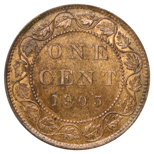 1903 Canada 1-cent Brilliant Uncirculated (MS63) Lacquered