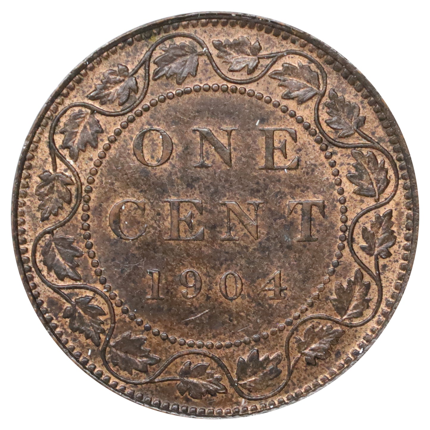 1904 Canada 1-cent Uncirculated (MS60) Scratched, marks, or impaired