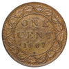 1907H Canada 1-cent UNC+ (MS62) Scratched, marks, or impaired