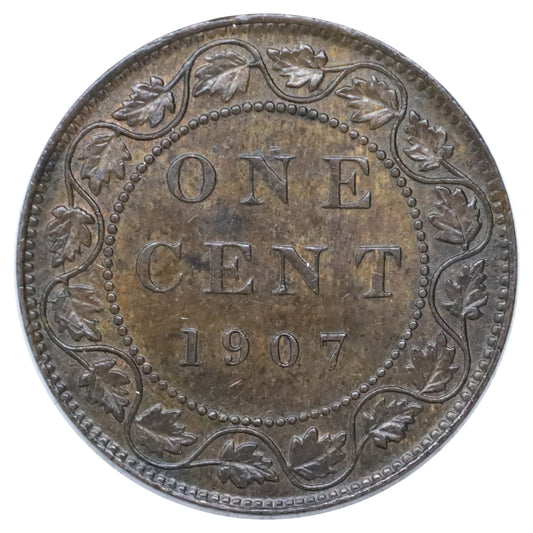 1907 Canada 1-cent AU-UNC (AU55) Scratched, marks, or impaired