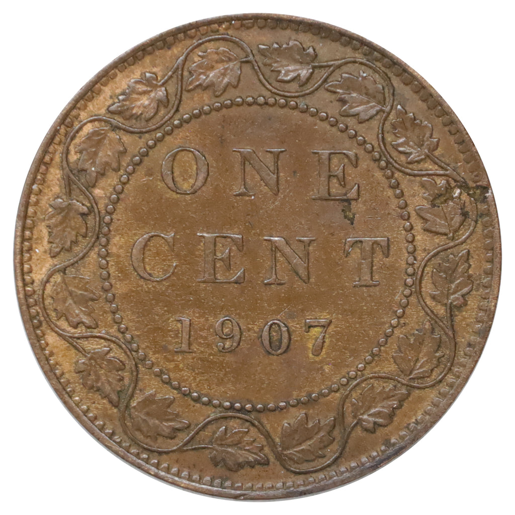 1907 Canada 1-cent EF-AU (EF45) Scratched, marks, or impaired