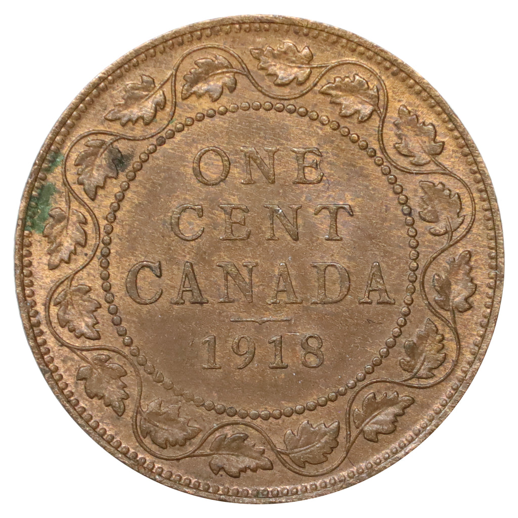 1918 Canada 1-cent Uncirculated (MS60) Scratched, marks, or impaired