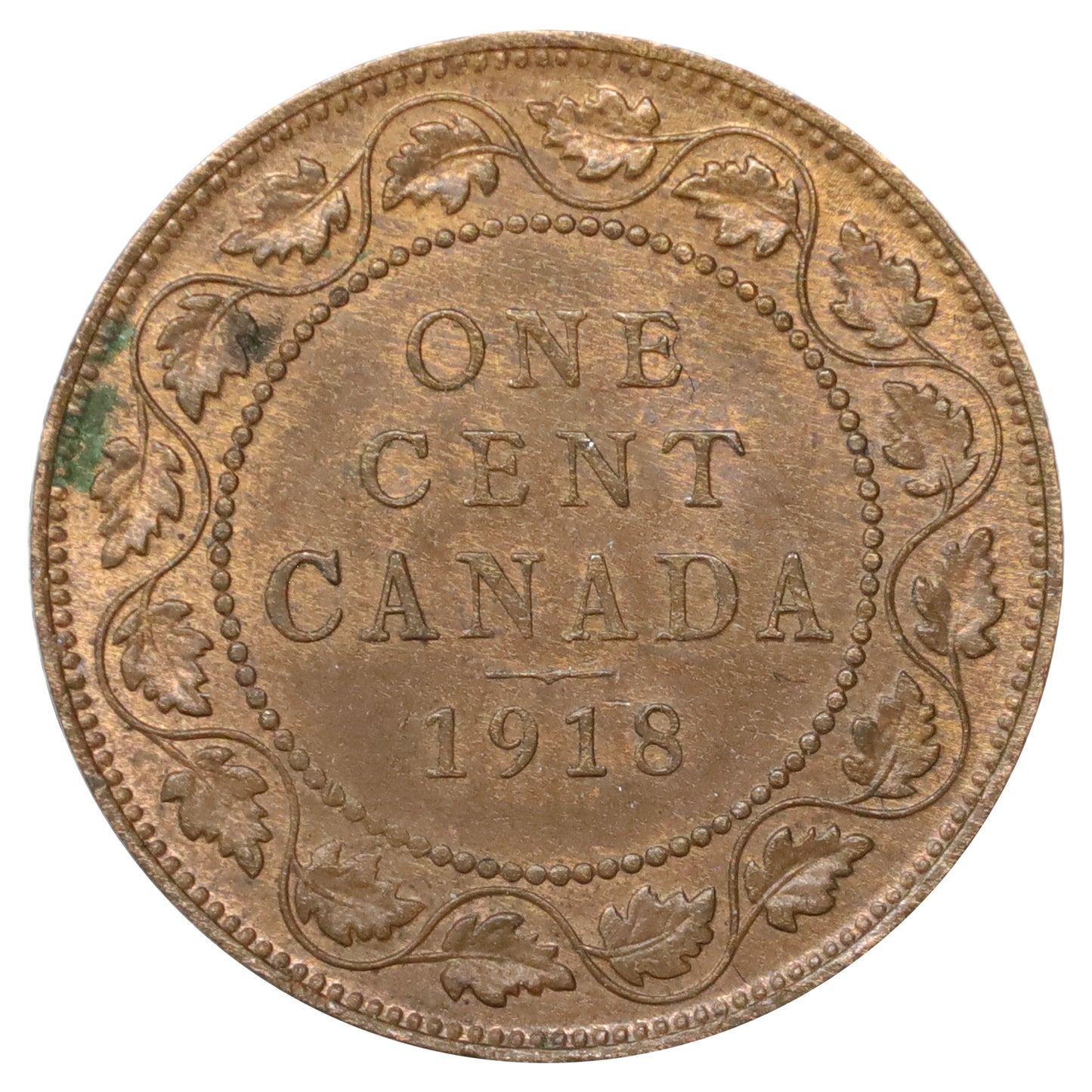 1918 Canada 1-cent Uncirculated (MS60) Scratched, marks, or impaired