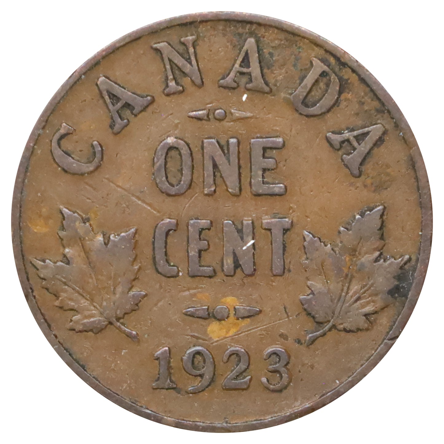 1923 Canada 1-cent VG-F (VG10) Scratched, marks, or impaired