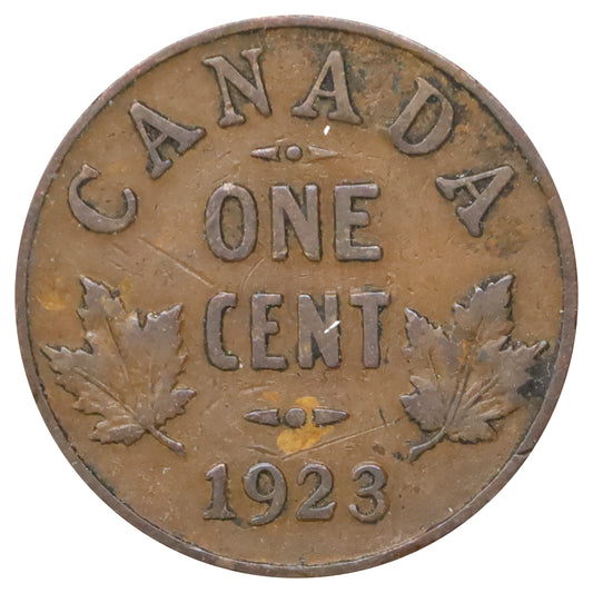 1923 Canada 1-cent VG-F (VG10) Scratched, marks, or impaired