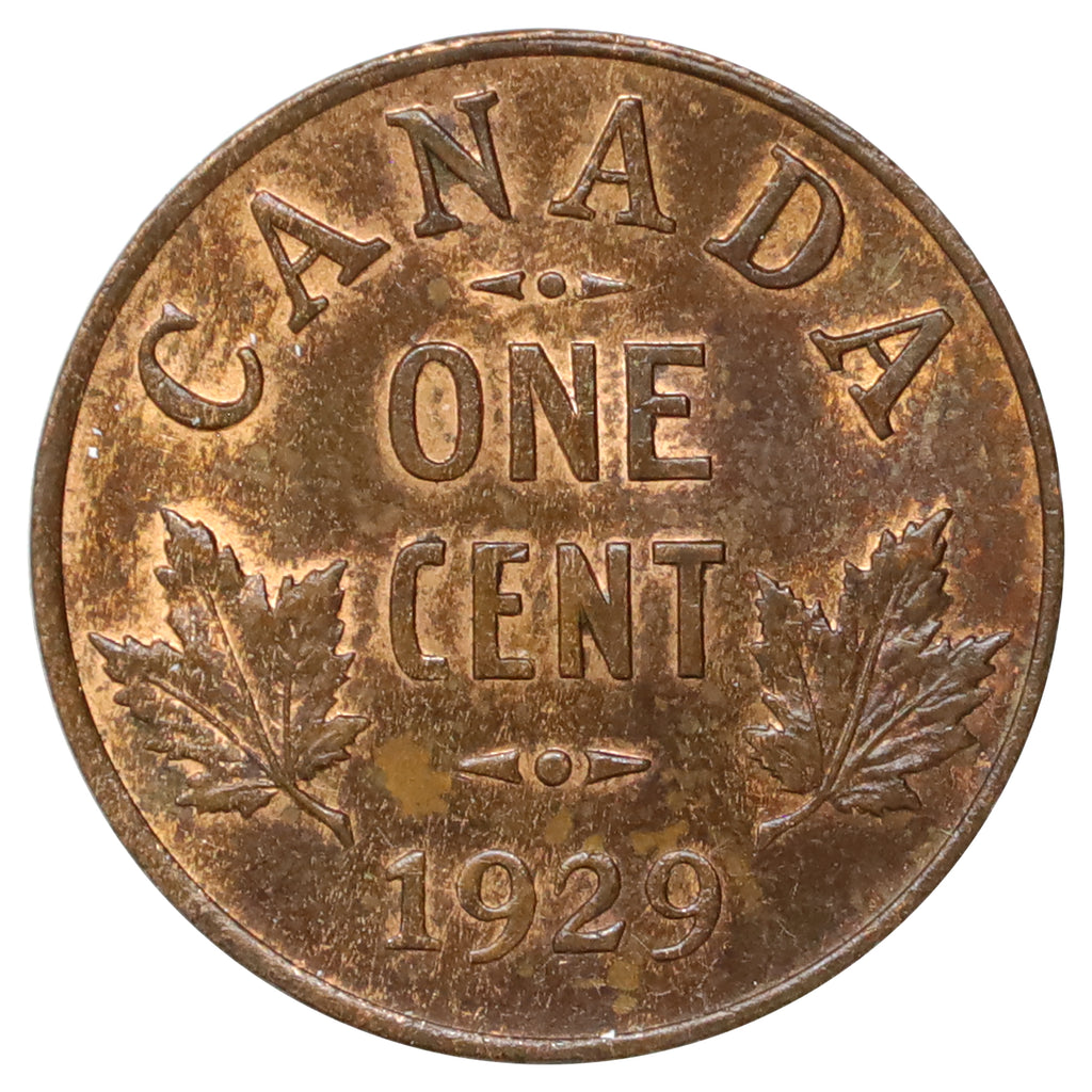 1929 Canada 1-cent Brilliant Uncirculated (MS63) Red & Brown