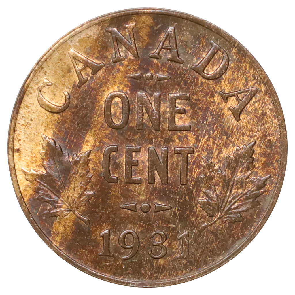 1931 Canada 1-cent Brilliant Uncirculated (MS64) Red & Brown