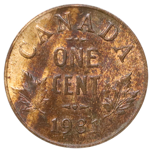 1931 Canada 1-cent Brilliant Uncirculated (MS64) Red & Brown