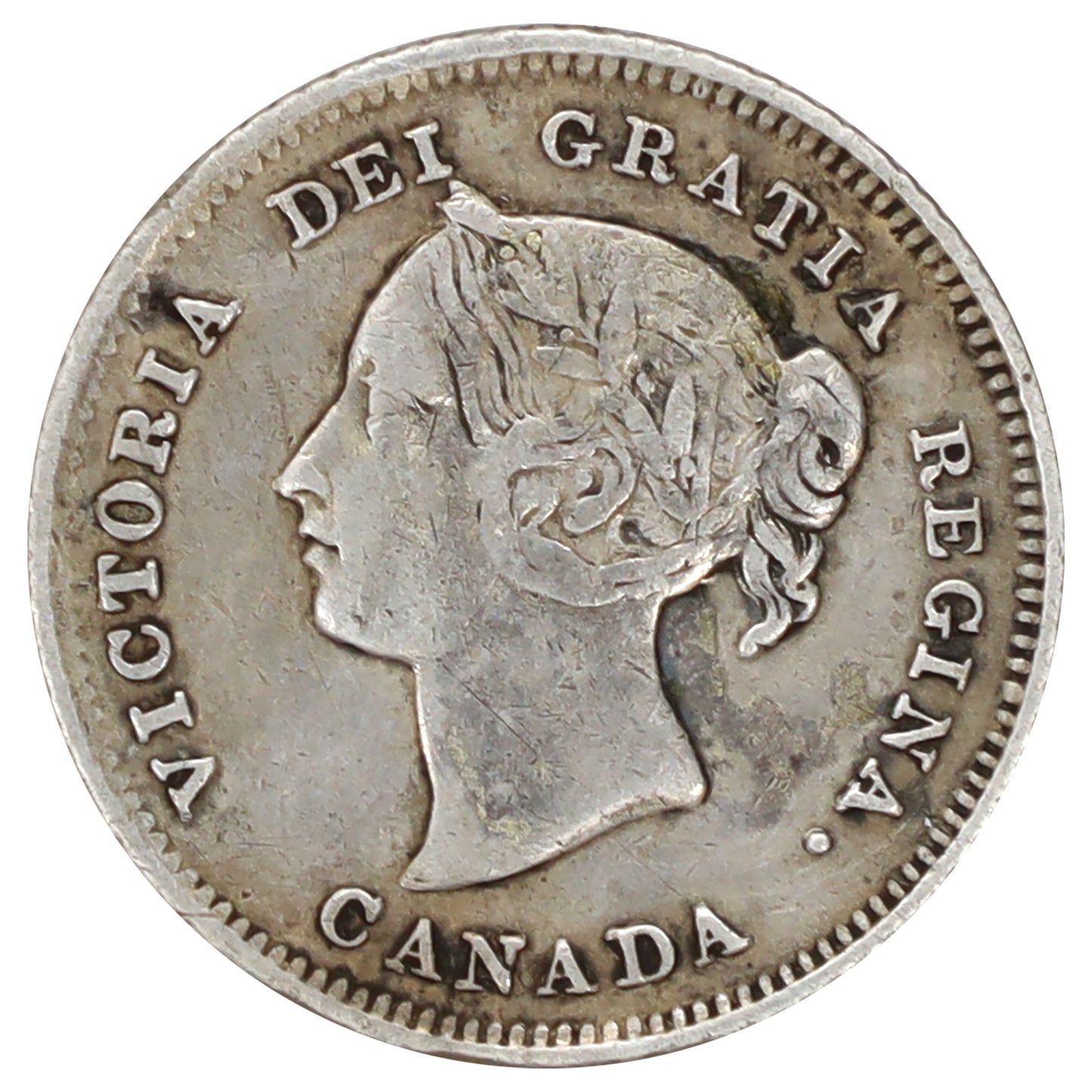 1880H Obv. 3 Canada 5-cents Very Fine (VF20) Scratched, marks, or impaired