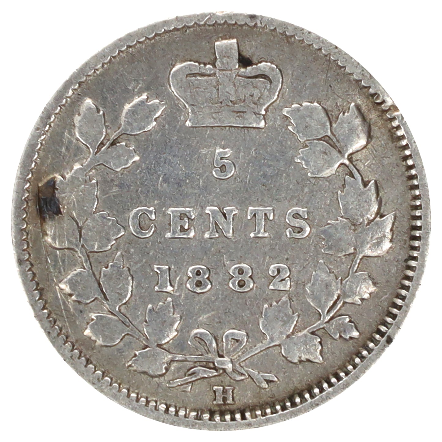 1882H Canada 5-cents Very Good (VG8) Scratched, marks, or impaired