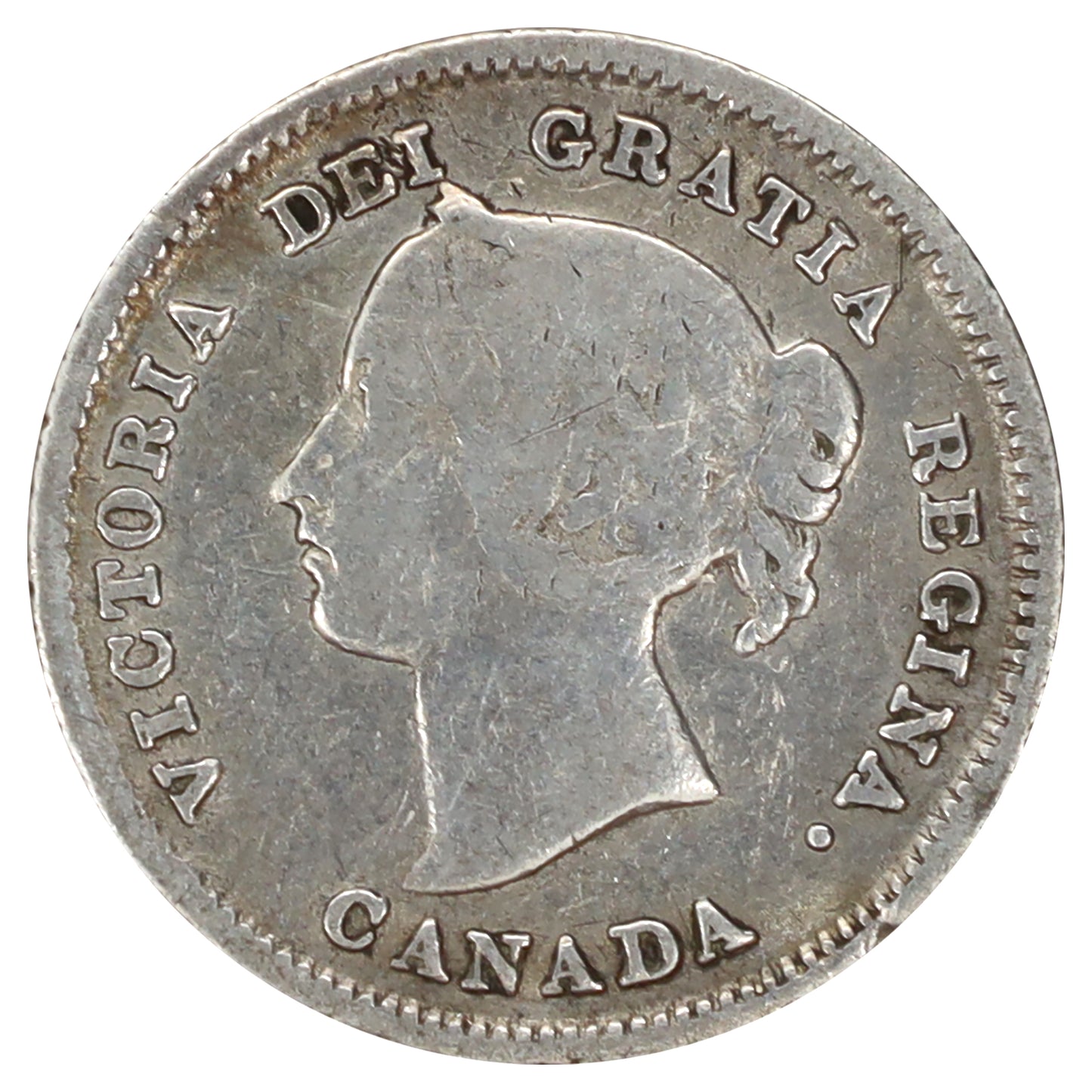 1882H Canada 5-cents Very Good (VG8) Scratched, marks, or impaired