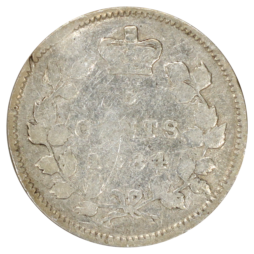 1884 Far 4 Canada 5-cents VG-F (VG10) Scratched, marks, or impaired