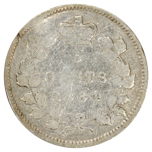 1884 Far 4 Canada 5-cents VG-F (VG10) Scratched, marks, or impaired