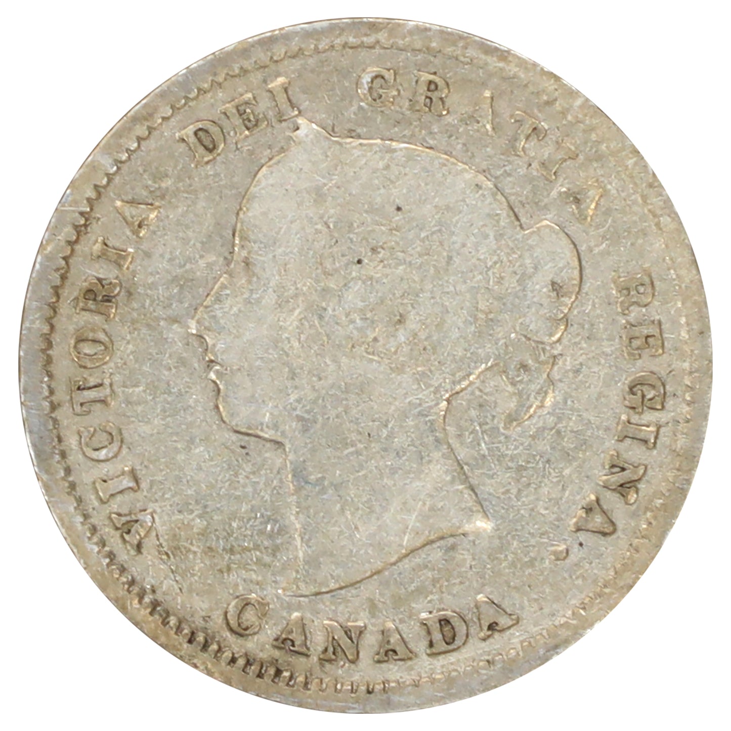 1884 Far 4 Canada 5-cents VG-F (VG10) Scratched, marks, or impaired