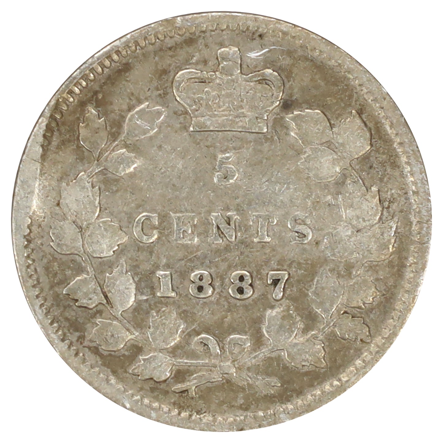 1887 Canada 5-cents G-VG (G6) Scratched, marks, or impaired