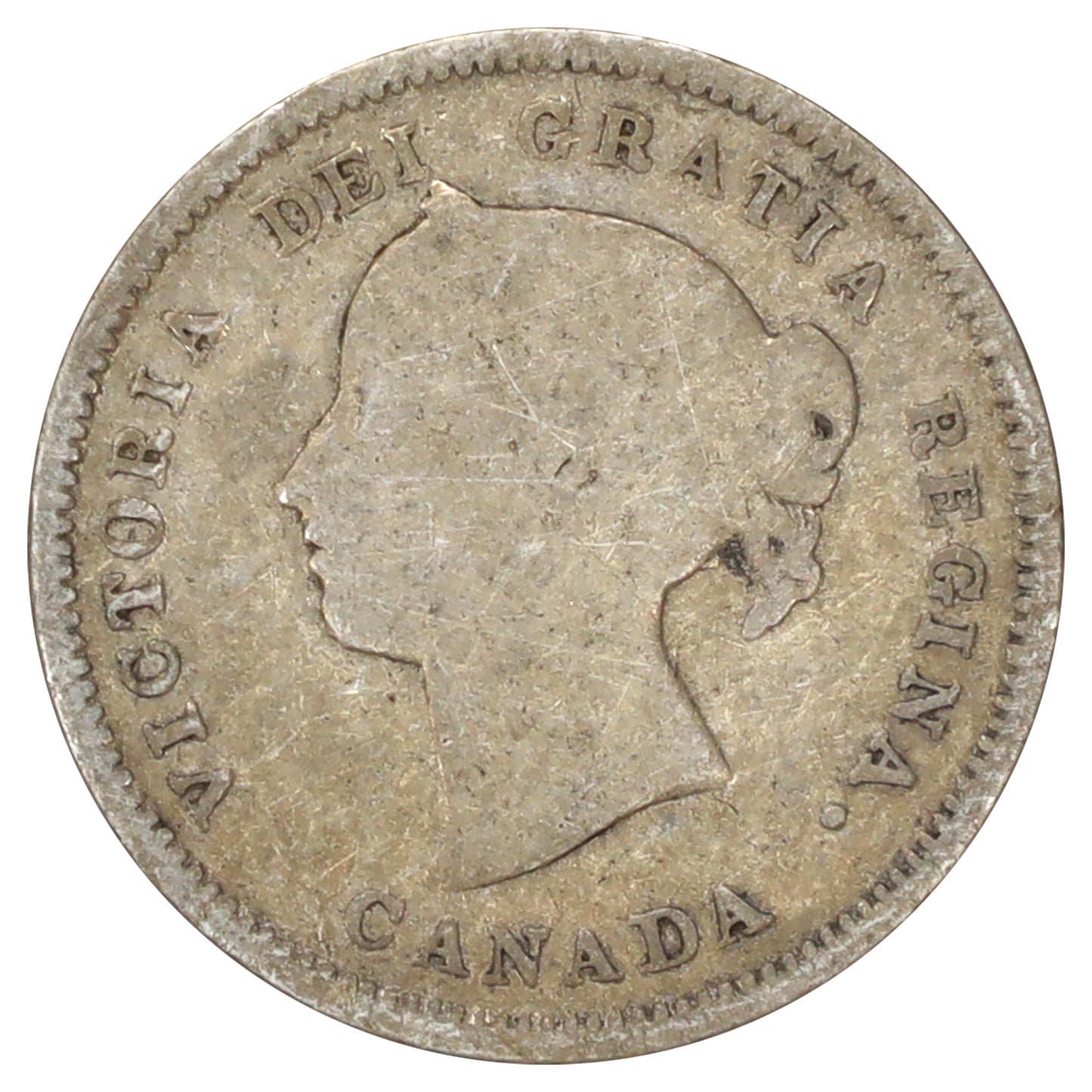 1887 Canada 5-cents Good (G4) Scratched, marks, or impaired