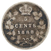 1888 Canada 5-cents Very Good (VG8) Scratched, marks, or impaired