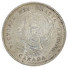 1891 Obv. 2 Canada 5-cents EF-AU (EF45) Scratched, marks, or impaired