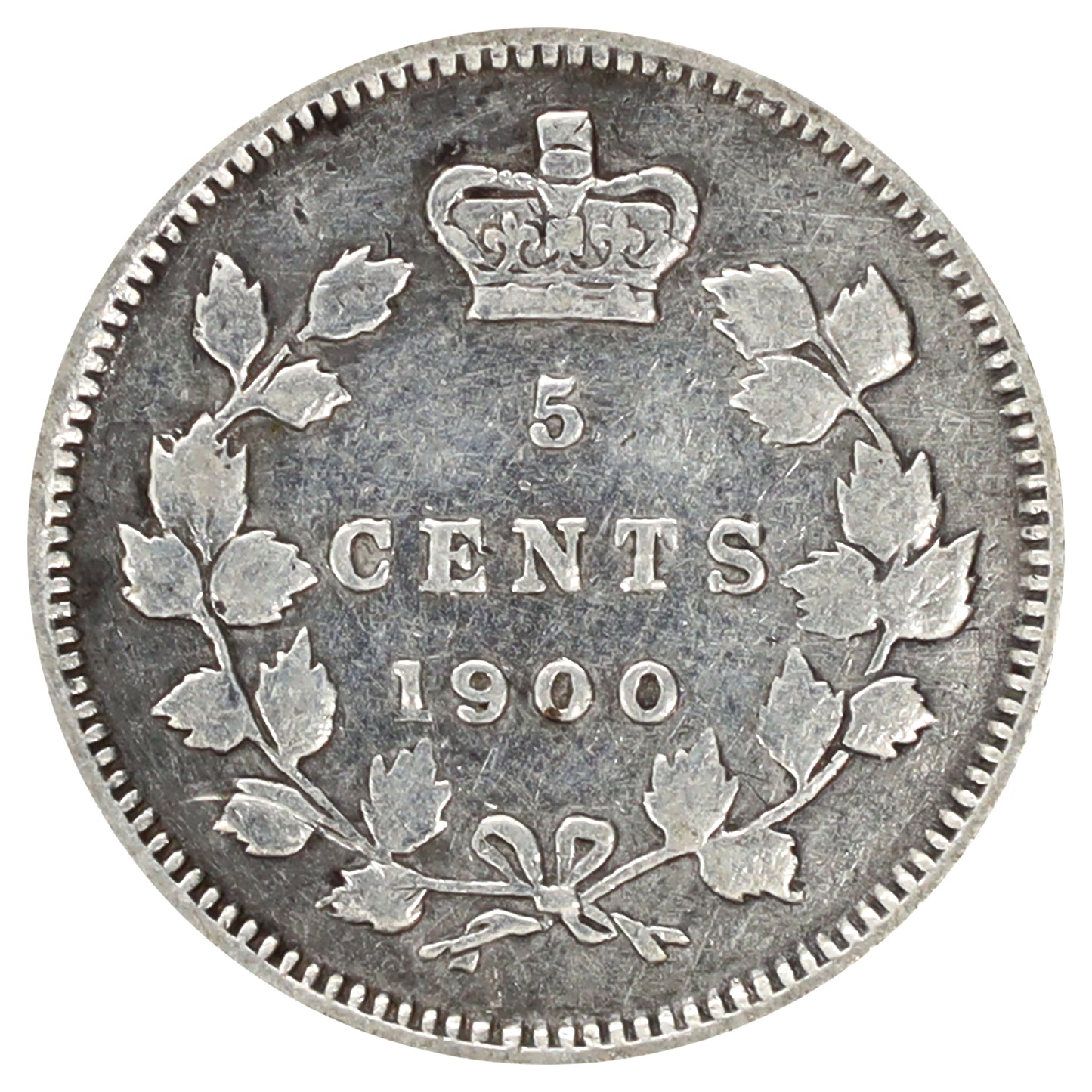 1900 Round 0s Canada 5-cents Fine (F12) Scratched, marks, or impaired