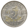 1923 Canada 5-cents EF-AU (EF45) Scratched, marks, or impaired
