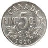 1926 Near 6 Canada 5-cents EF-AU (EF45) Scratched, marks, or impaired
