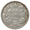 1880H Wide 0 Canada 25-cents F-VF (F15) Scratched, marks, or impaired