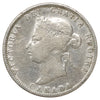 1880H Wide 0 Canada 25-cents F-VF (F15) Scratched, marks, or impaired